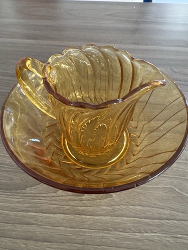 Vintage amber pressed - vintage,