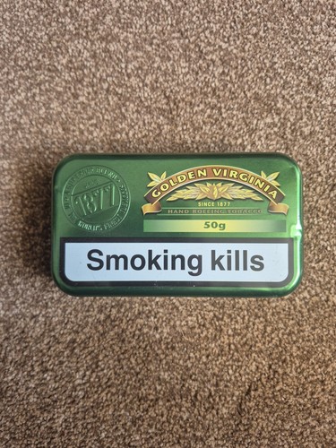 Golden virginia tobacco tin - golden,