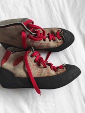 RARE Vintage BOREAL Rock Climbing Shoes High-Top Suede Made in Spain 70s/80s
