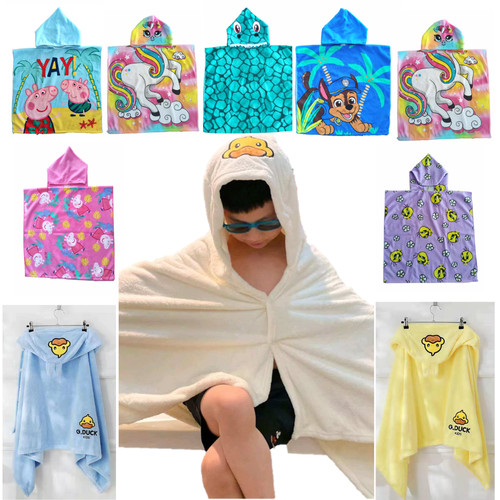 Kids hooded poncho towel - poncho,