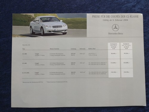 Mercedes coupe 500 cl - cl,