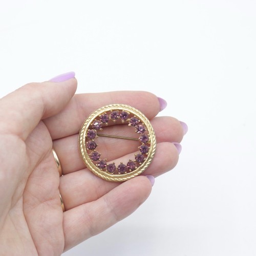 Vintage 1950s round goldtone