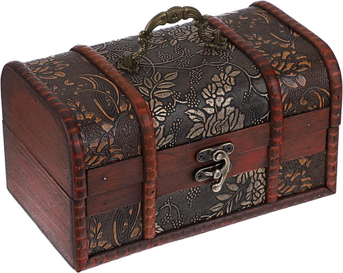 Wooden pirate treasure chest - wooden,