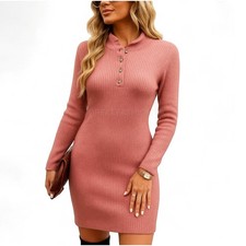 Ladies Ribbed Jumper Dress