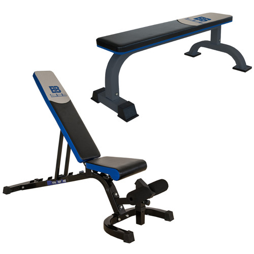Adjustable flat gym bench - adjustable,