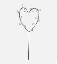 Small Metal Heart Garden Path Stake Decoration Gardening Gift Present border