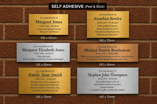 Engraved memorial plaque brass - engraved,