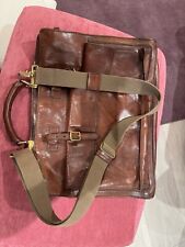 The Bridge Classic Brown Leather Briefcase aged to perfection like a good wine.