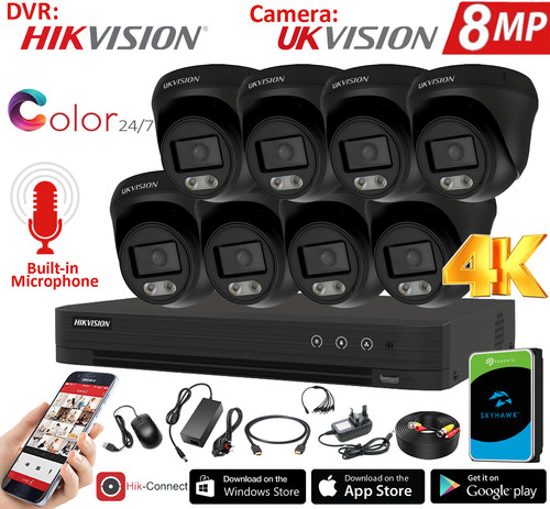 Hikvision dvr 8mp color - hikvision, 4k