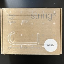 String Shelving System White Hook Pack of 5 Hanging Hooks