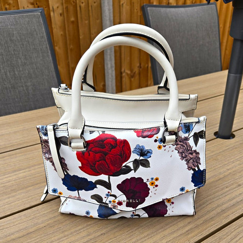 Fiorelli white floral satchel - white,