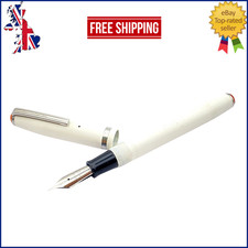 VINTAGE ESTERBROOK SJW NURSE FOUNTAIN PEN IN WHITE WITH RED ENDS 2556 FINE NIB