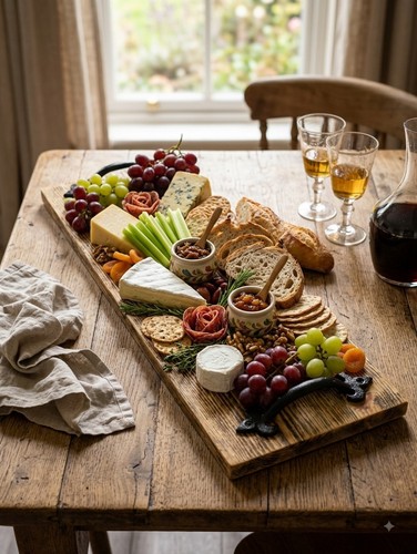Rustic wood charcuterie - wood,