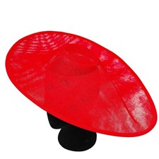red large fascinator hatinator millinery derby ascot race wedding hat base