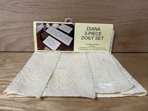 Piece filet lace doily - 3, set