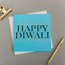 Diwali Greeting Card Blue