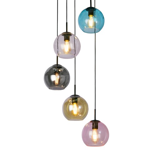 Pendant light black - light, multi