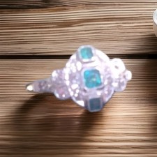 DIAMOND & EMERALD RING SIZE P