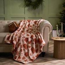 OHS Xmas Sherpa Throw Warm