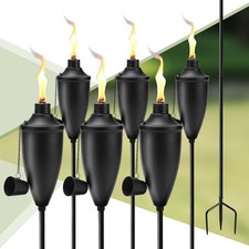 6 Pack Garden Torches for