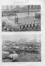 Original Old Antique Print