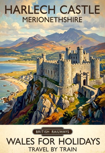 British travel poster print - british,