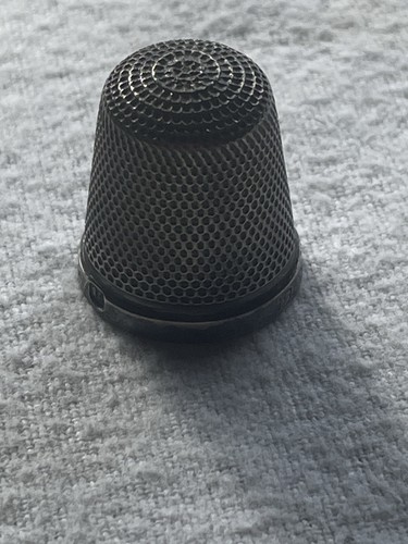 Solid silver sewing thimble - solid,