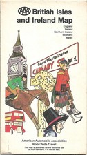 1972 AAA Map BRITISH ISLES &