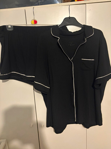 Primark black button short - primark, button-up