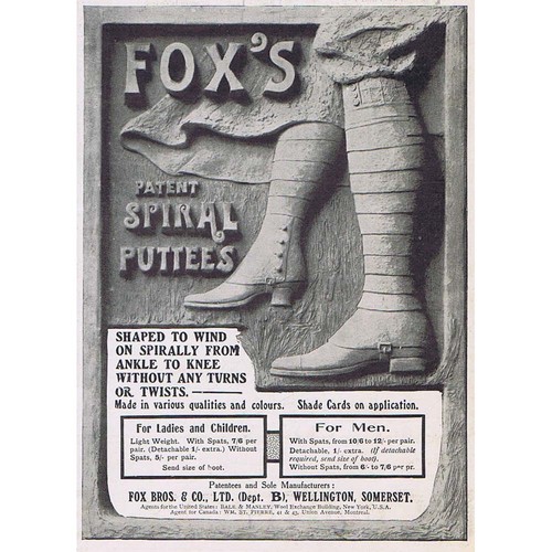 Fox bros patent - spiral, puttees