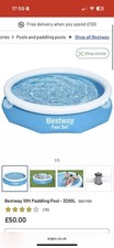 Bestway 10ft Swimming Pool Large Outdoor Paddling Fast Family Garden Kids Easy 