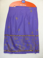 Beach Skirt One Size Cotton with Bead and Sequins Tie Wrap Around Tesco Hot Shop