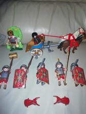 PLAYMOBIL ROMAN CENTURION SOLDIERS + SHIELDS WEAPONS CHARIOT HORSES BUNDLE TOY