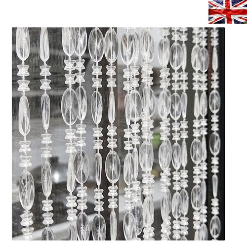Elegant clear beaded curtain - clear,