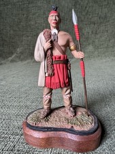 Painted Metal Figure Native American Mohican 90mm M308