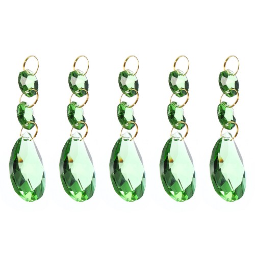 5pcs 38mm light green crystal - 38mm,
