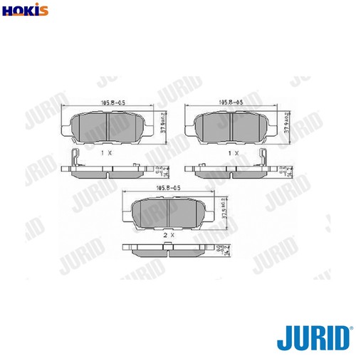 Brake pad set disc - disc,