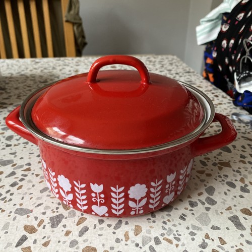 Retro herma enamel - enamel, saucepan