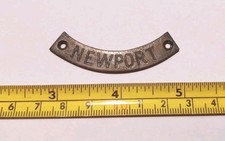 Railwayana 'Newport' Brass