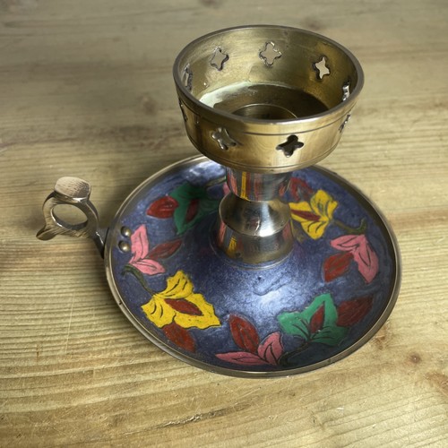 Vintage brass colourful enamel - vintage,