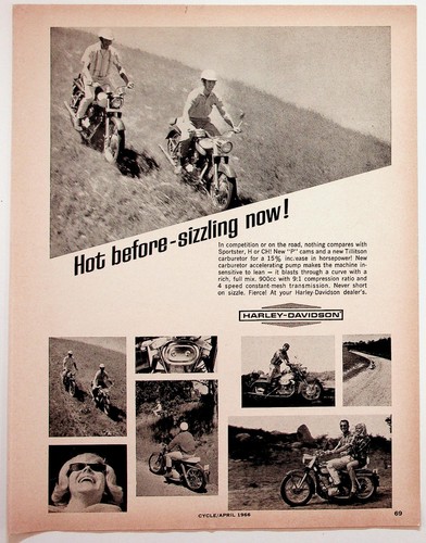 Vintage 1966 harley davidson - vintage,