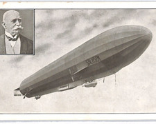 ZEPPELIN *Sachsen* (LZ.17) WW1 Postcard Zwickau MILITARY 1915 Germany PZ146