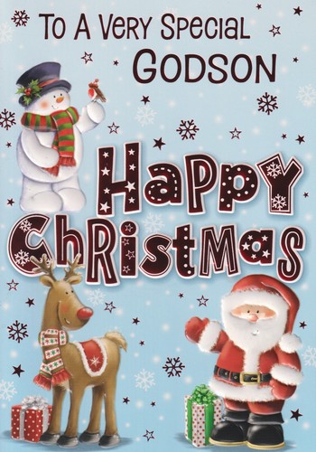 Godson christmas greeting card - godson,