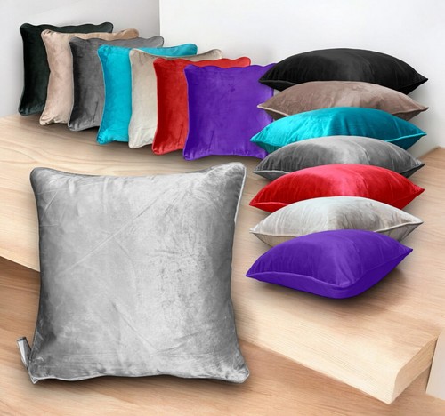 Plush velvet cushion cover - cover, 18"