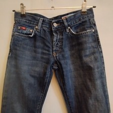 Gas Jeans Y2K Straight leg dark wash blue button fly W25-26 L34 low rise jeans