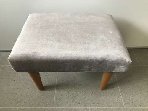 Silver grey velveteen foot - silver,