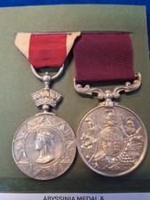 VICTORIAN ABYSSINIA CAMPAIGN MEDAL GROUP PTE MICHAEL CONNOR 3RD DG 18TH HUSSARS