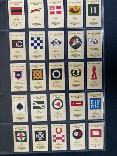 Cigarette cards victory signs - cards,