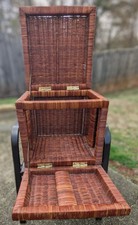 Vintage Wicker And Brass