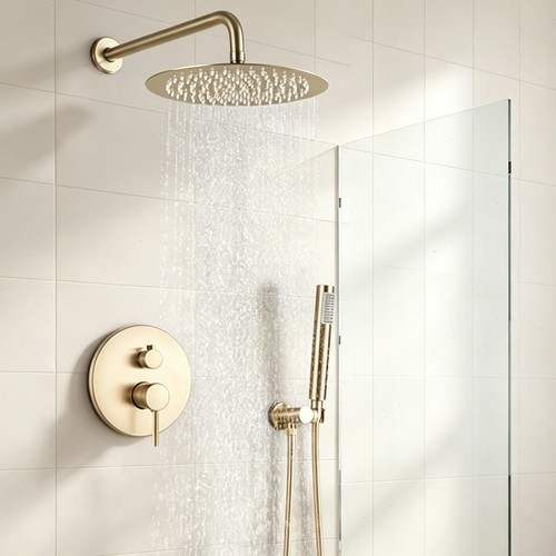 Bathroom concealed shower - bathroom,